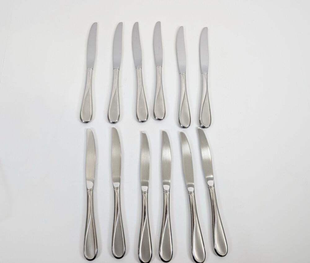 Oneida Flight Reliance 12 Knife Modern Solid Set Stainless Steel Small Serrated